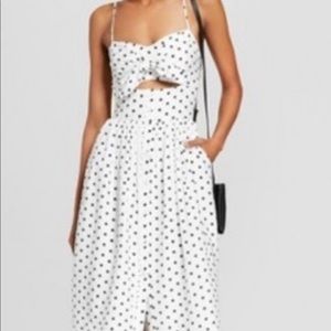 High waisted cutout midi dress